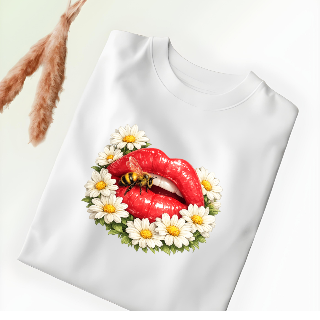 Blooming Lips Graphic T-Shirt