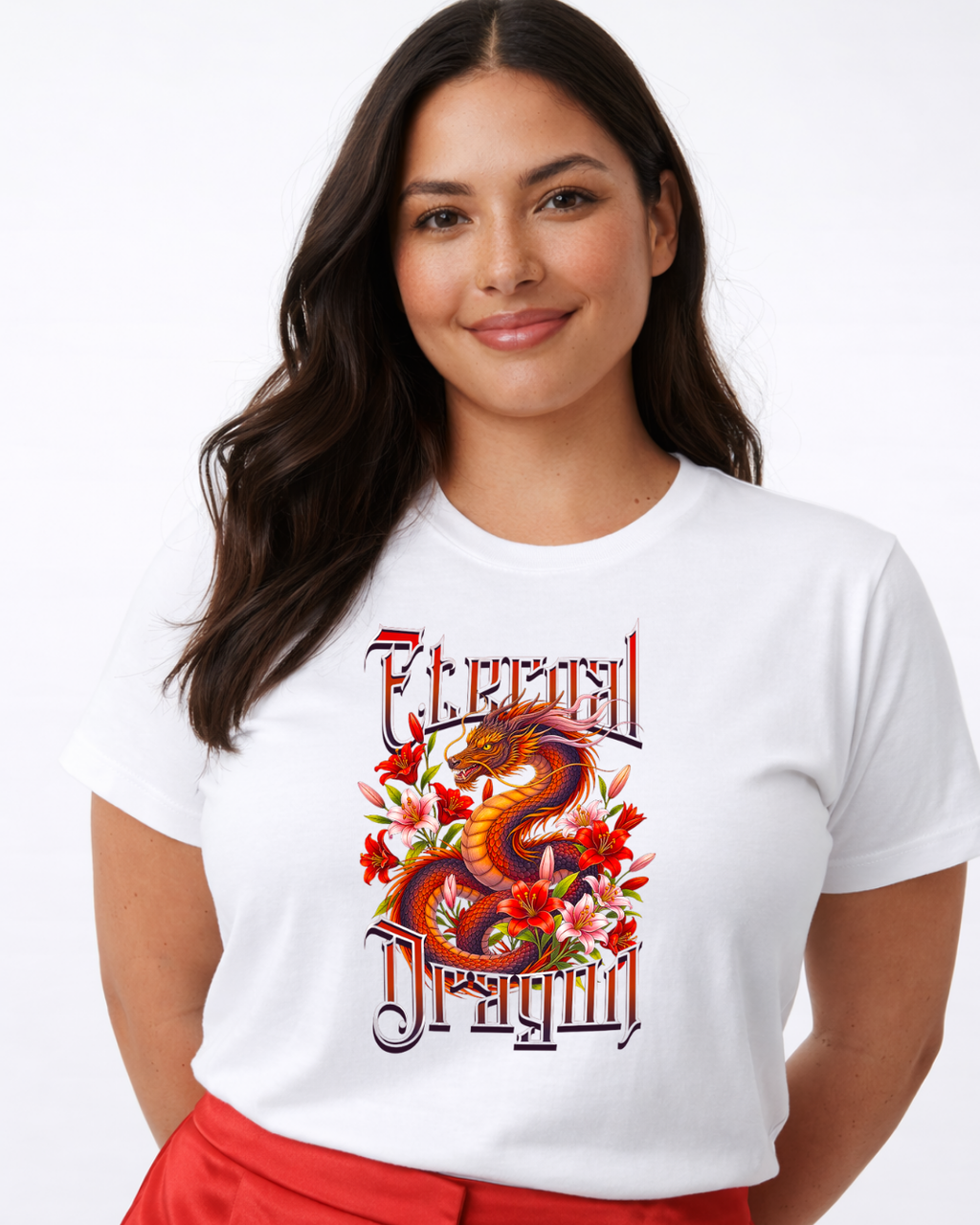Eternal Dragon Graphic T-Shirt (Plus Size)