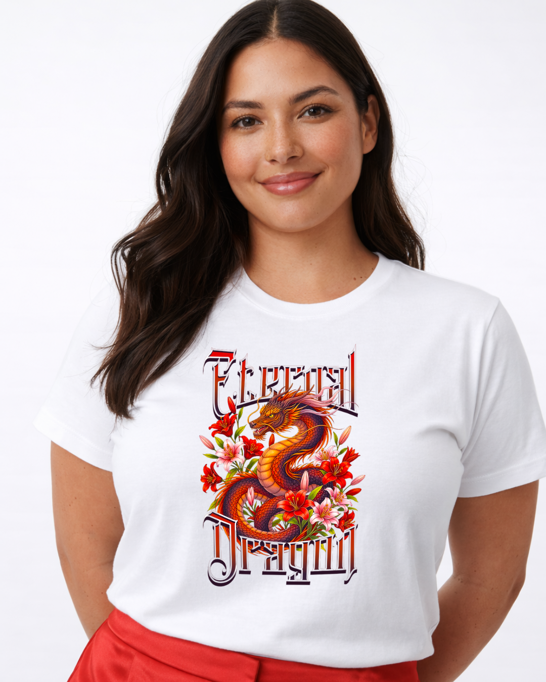 Eternal Dragon Graphic T-Shirt (Plus Size)