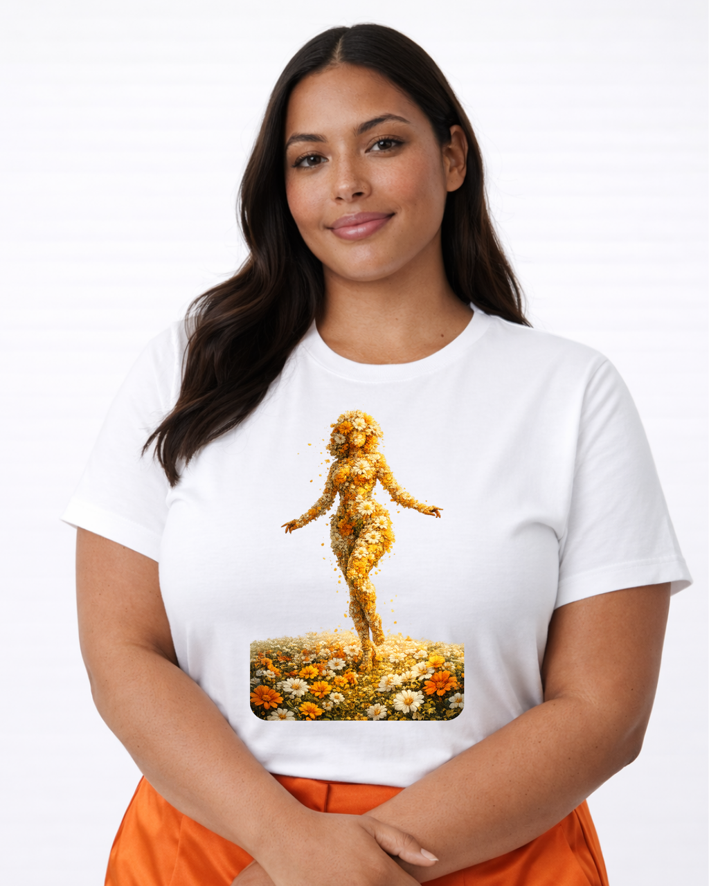 Floriferous Graphic T-Shirt (Plus Size)