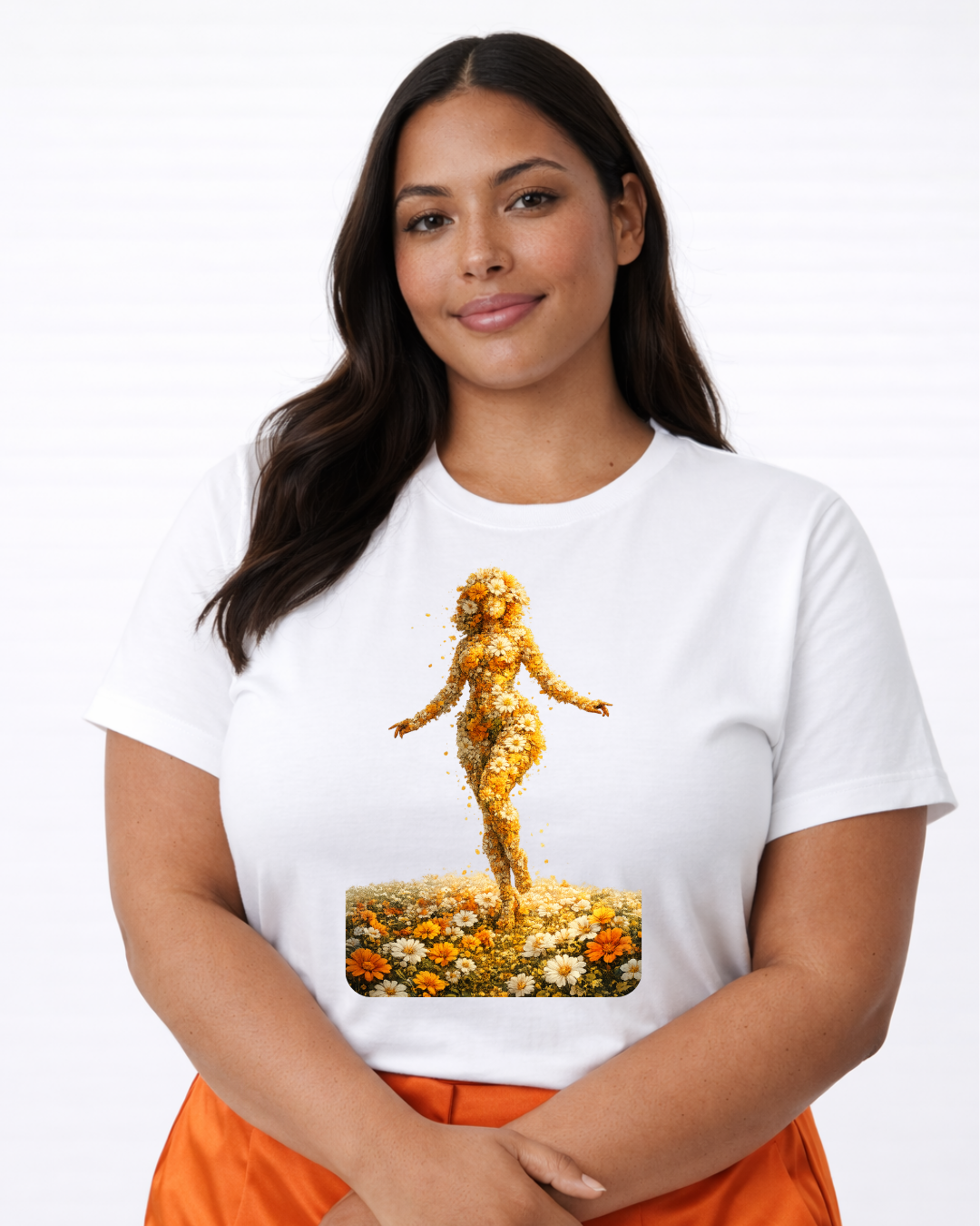 Floriferous Graphic T-Shirt (Plus Size)