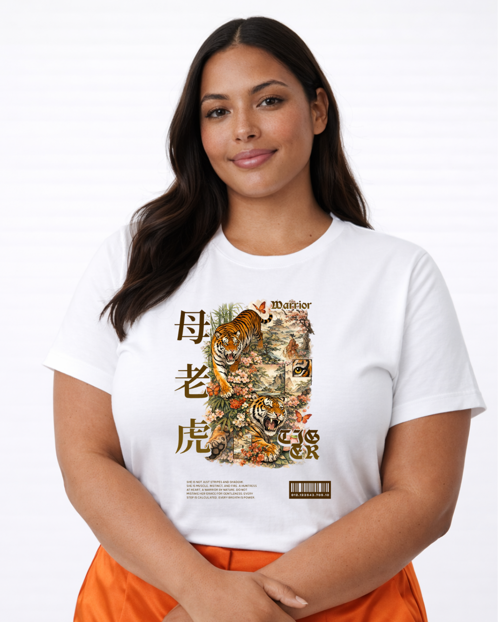 Tigress Warrior Graphic T-Shirt (Plus Size)