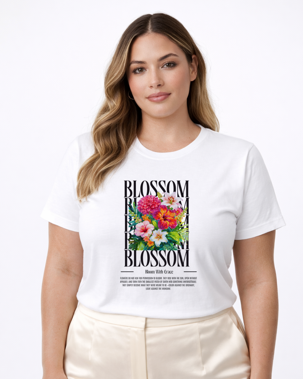 Blossom Graphic T-Shirt (Plus Size)