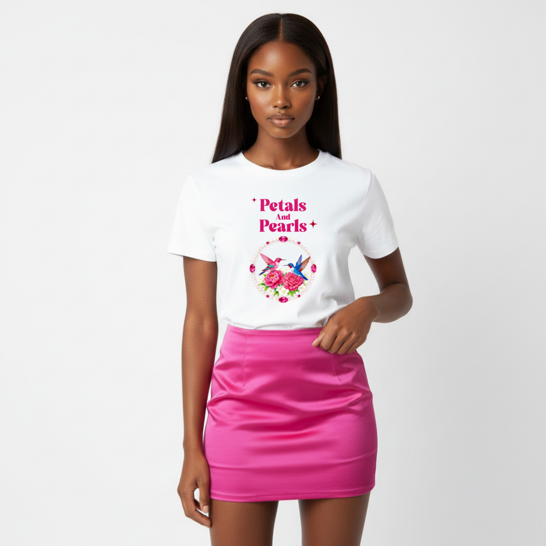 Petal & Pearls Graphic T-Shirt