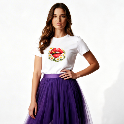 Blooming Lips Graphic T-Shirt