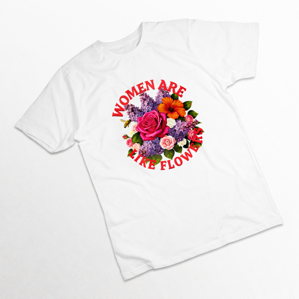 Women & Flowers Graphic T-Shirt