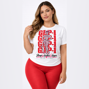 Lady in Pink Graphic T-Shirt (Plus Size)