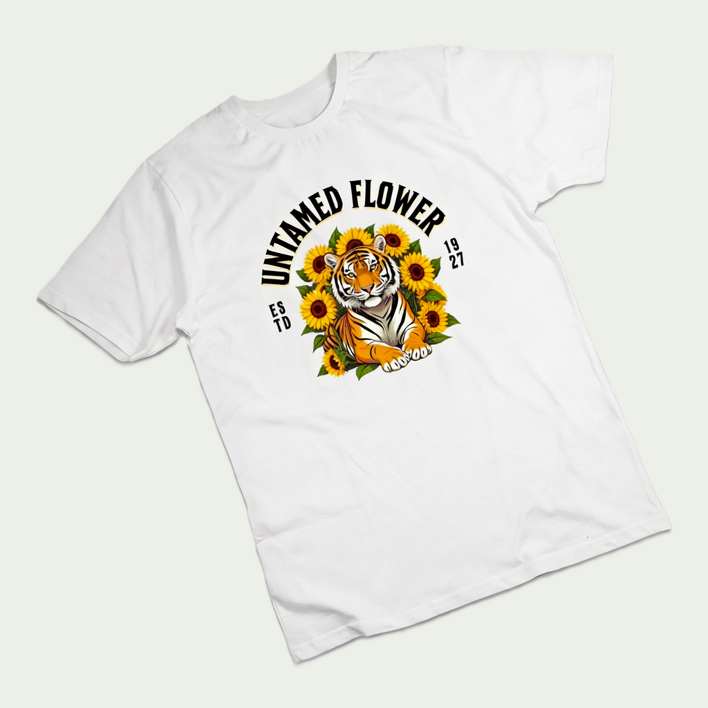 Untamed Flower Tiger Graphic T-Shirt