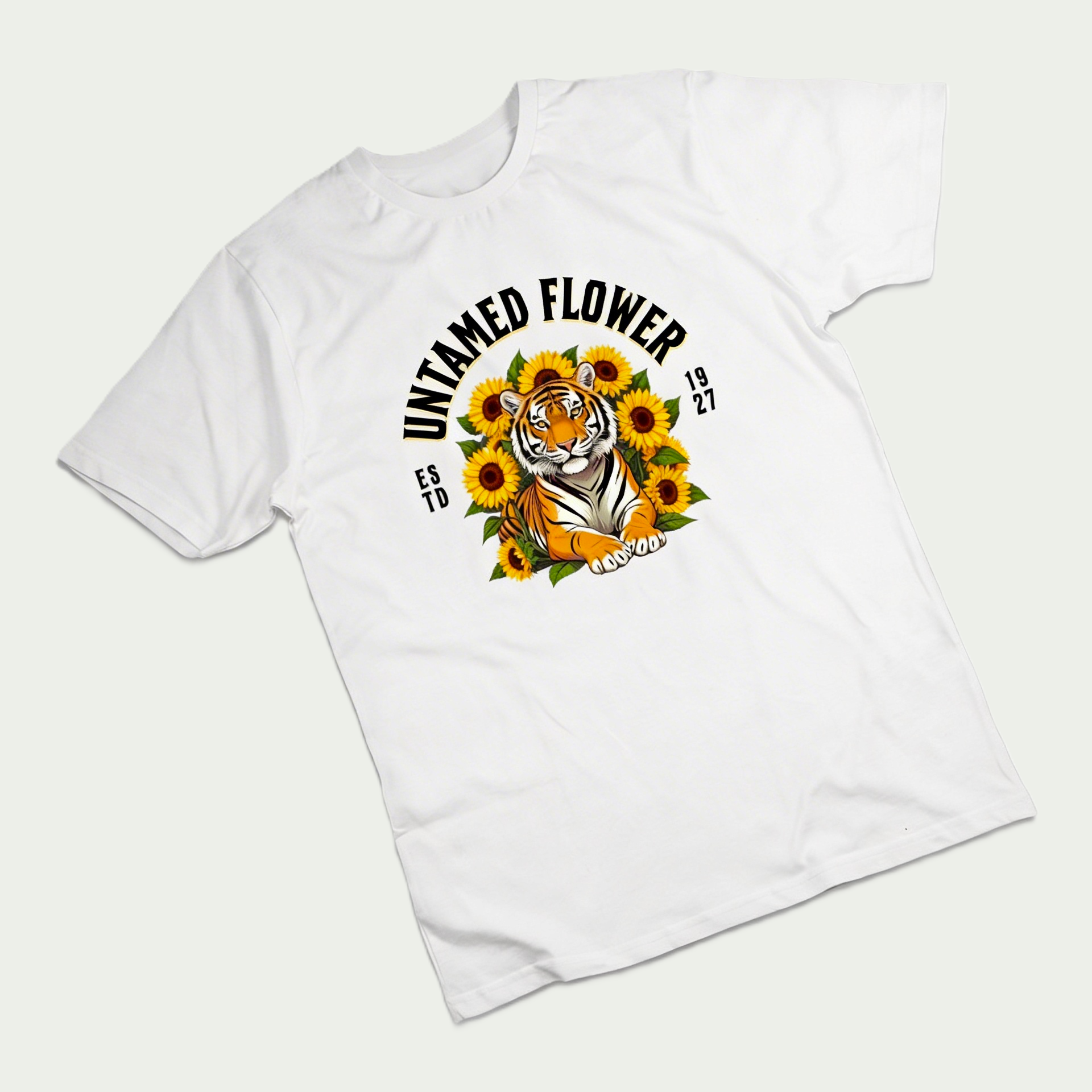 Untamed Flower Tiger Graphic T-Shirt